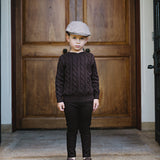 Chunky V Neck Sweater-Chocolate Brown