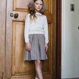Heirloom Knits Cardigan-Cream/Pink