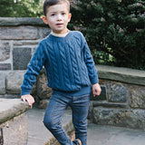 Chunky V Neck Sweater-Cream