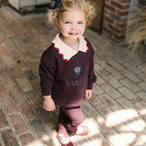 Fan Club Girls Sweatshirt Set-Plum/Cream