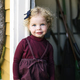 Rugged Threads Bubble Suspender Pants-Burgundy Denim