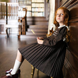 Pleated Dress-Misty Oat Heather