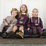 Doll Sweatshirt Dress-Washed Burgundy