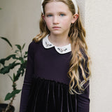 Embroidered Collar Maxi-Eggplant