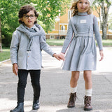 Limited Capsule Suspender Skirt-Light Gray Heather