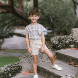 PLEATED BUTTON SHIRT