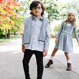 Limited Capsule Mock Neck Top-Light Gray Heather