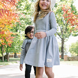 Limited Capsule Suspender Skirt-Light Gray Heather