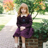 Suspender Skirt-Plum