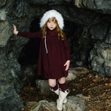Rugged Threads Mockneck Dress-Burgundy