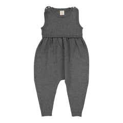 Knit Overalls-Mid Grey