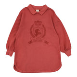 Emblem Sweatshirt Dress-Mineral Red