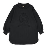 Emblem Sweatshirt Dress-Black Wash