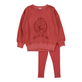 Emblem Sweatshirt Set-Mineral Red