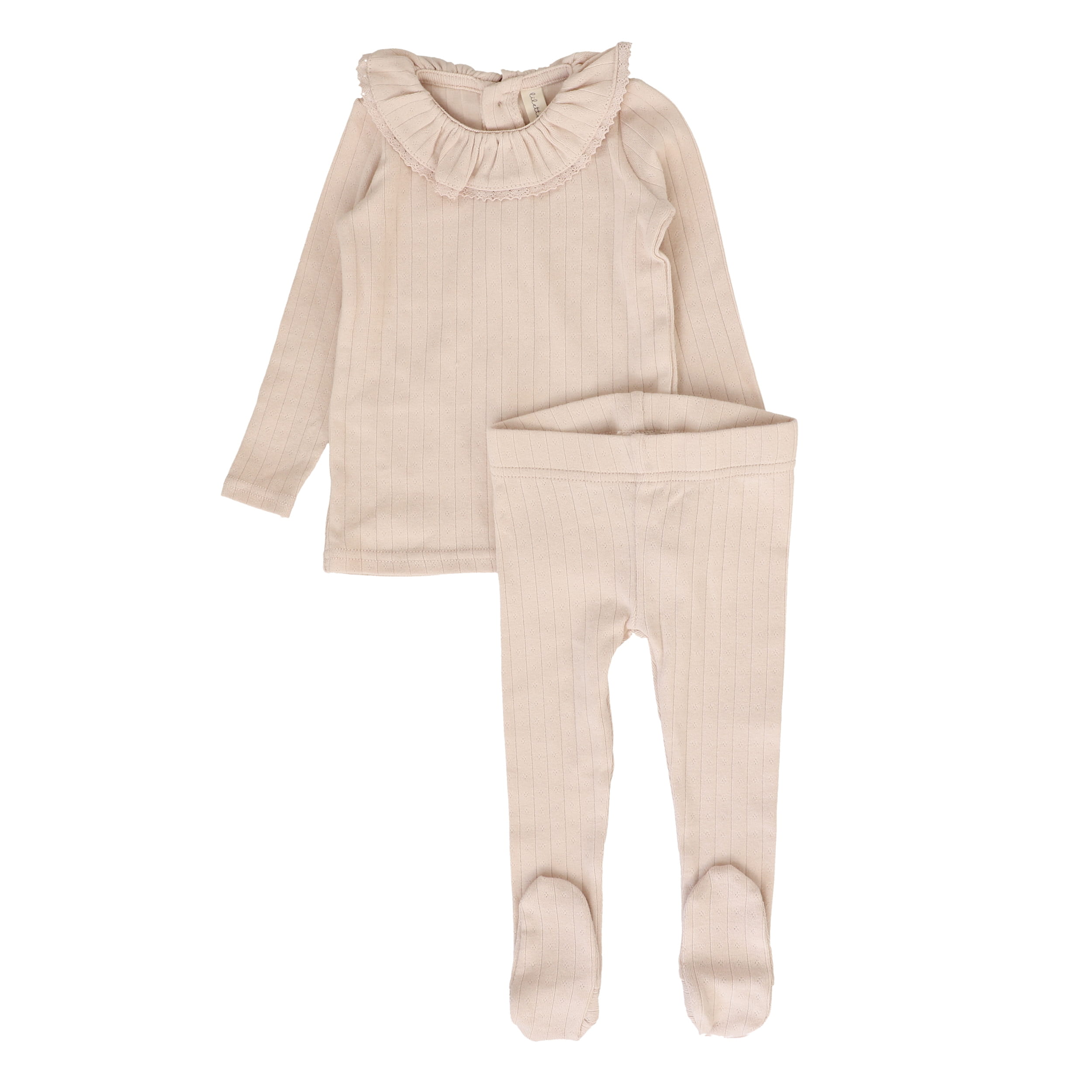 Fine Pointelle Collar Set - Petal Ruffle