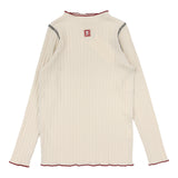 Contrast Funnel Neck-Ecru