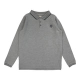 Husky Collar Trim Polo-Grey