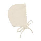Knit Collar Ruffle Bonnet