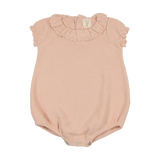 Knit Collar Ruffle Romper