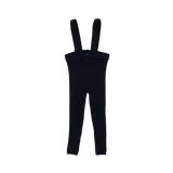 Knit Suspender Leggings - Black