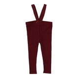 Suspender Leggings-Wine