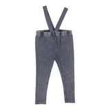 Denim Wash Suspender Leggings
