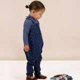 Double Rib Mockneck-Off Blue