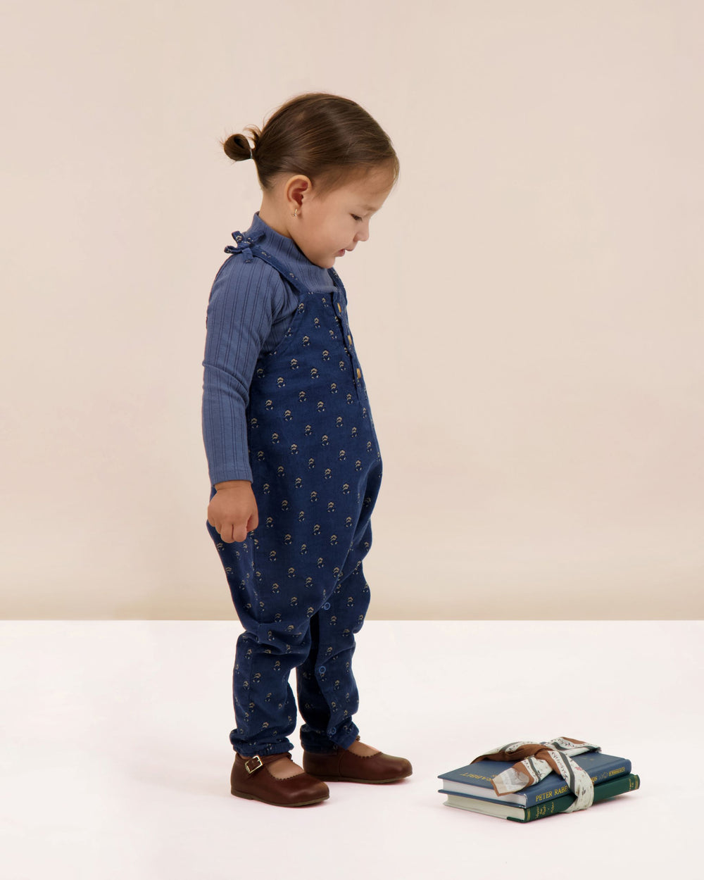 Double Rib Mockneck-Off Blue