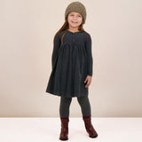 Contrast Stitch Dress-Black Wash