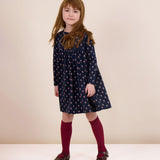 Vintage Floral Dress-Navy