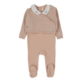 Knit Wrap Sleeveless Footie Set
