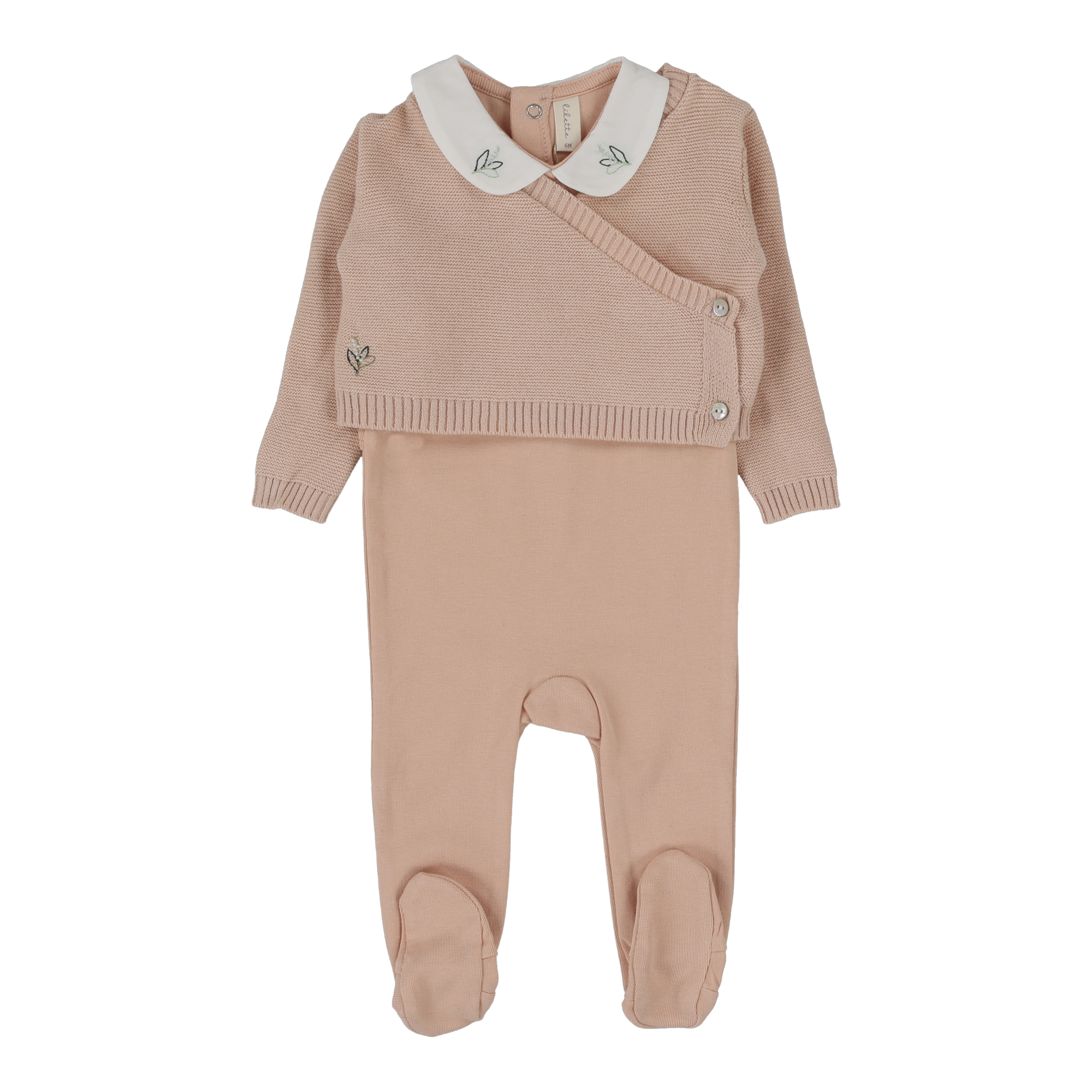 Knit Wrap Sleeveless Footie Set
