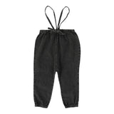 Bubble Suspender Pants - Black Wash