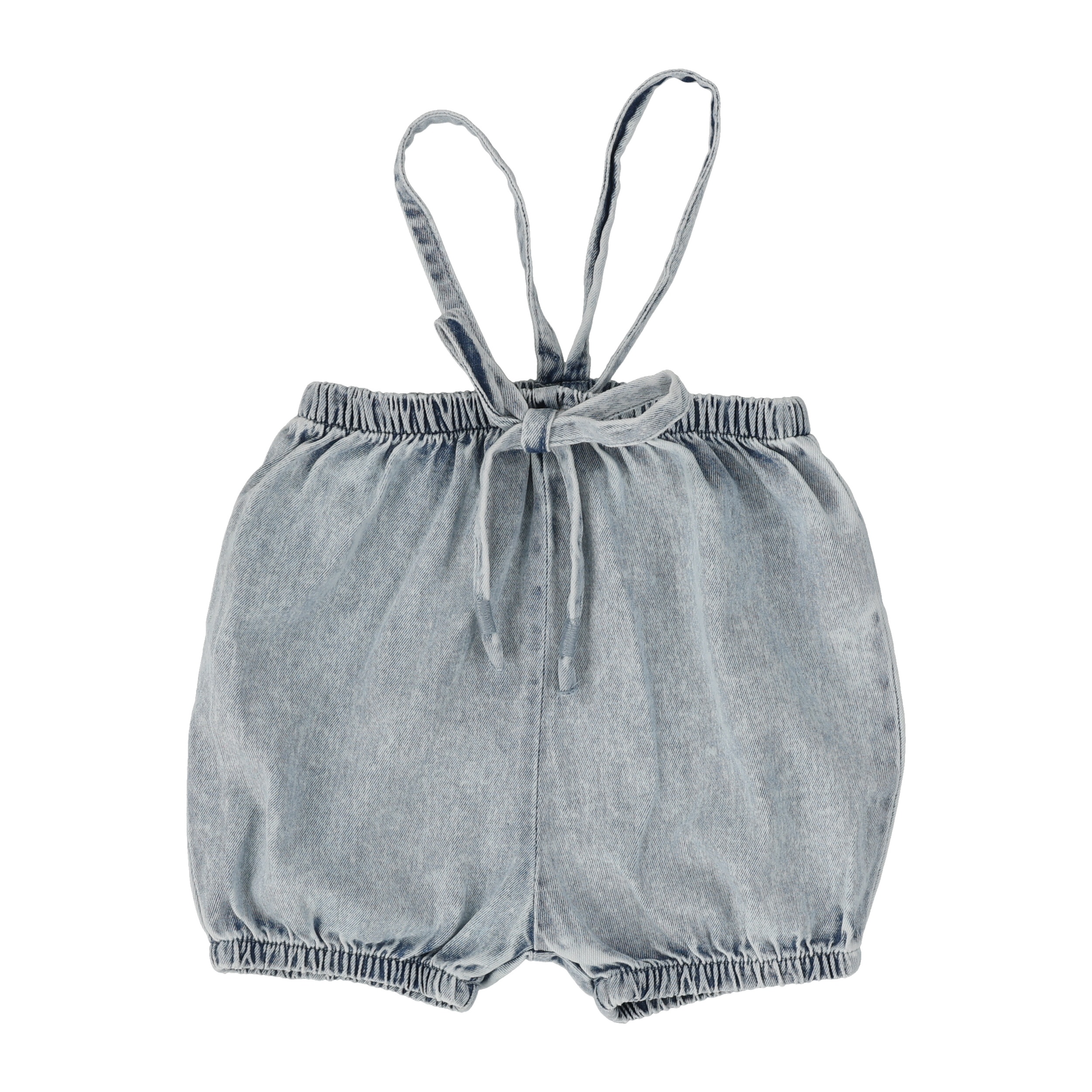 Bubble Suspender Shorts - Blue Wash