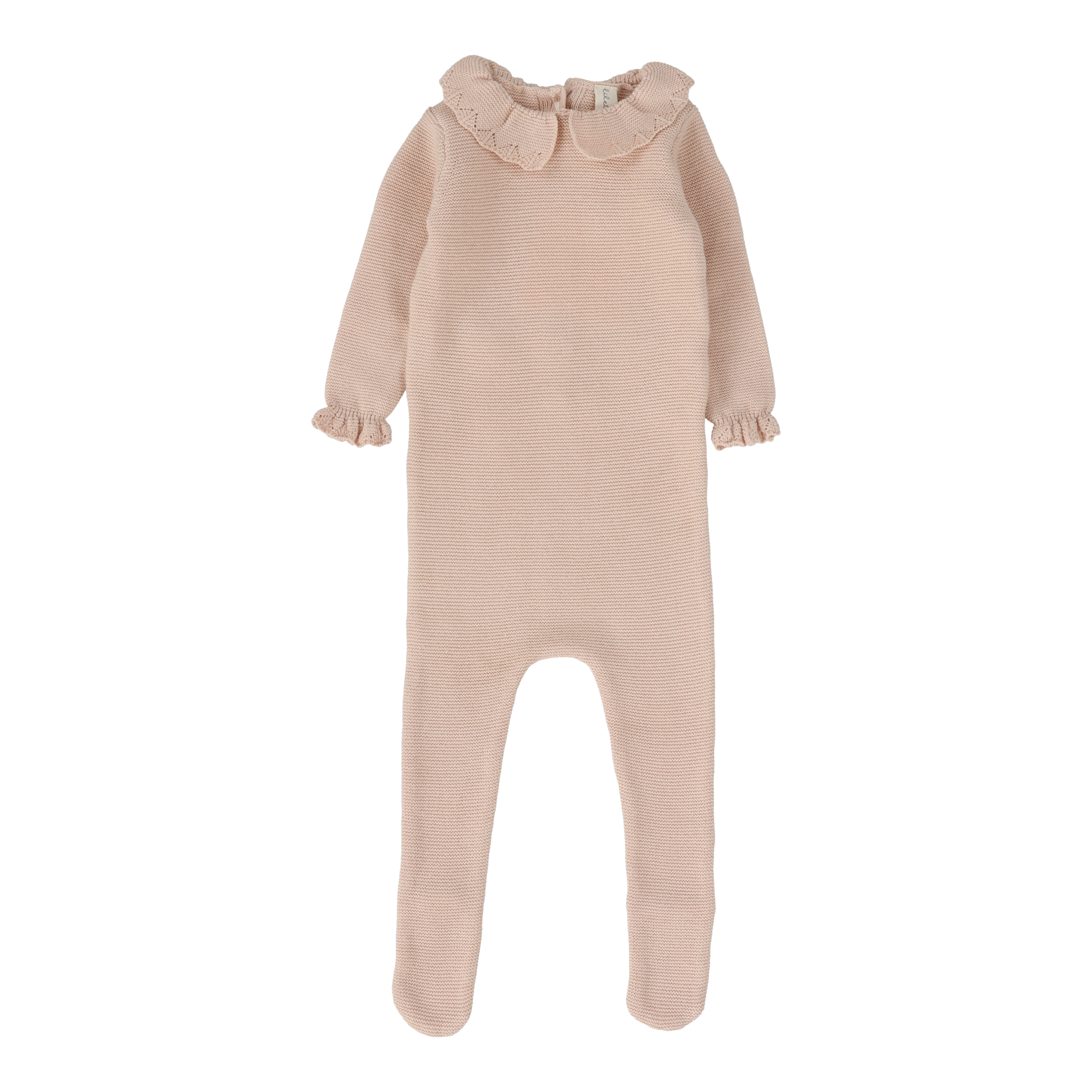 Knit Collar Ruffle Footie