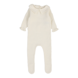 Knit Collar Ruffle Footie