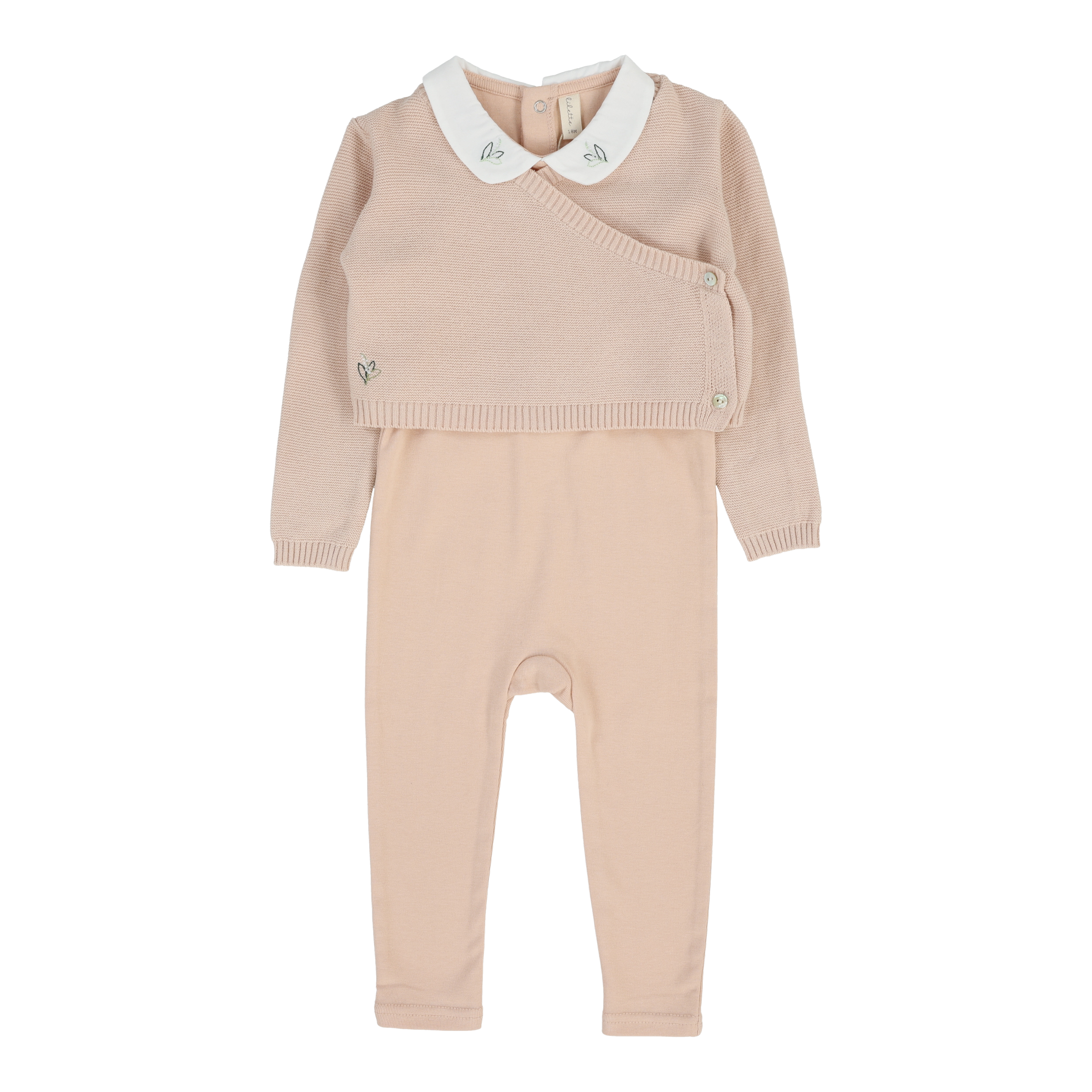 Knit Wrap Sleeveless Footie Set
