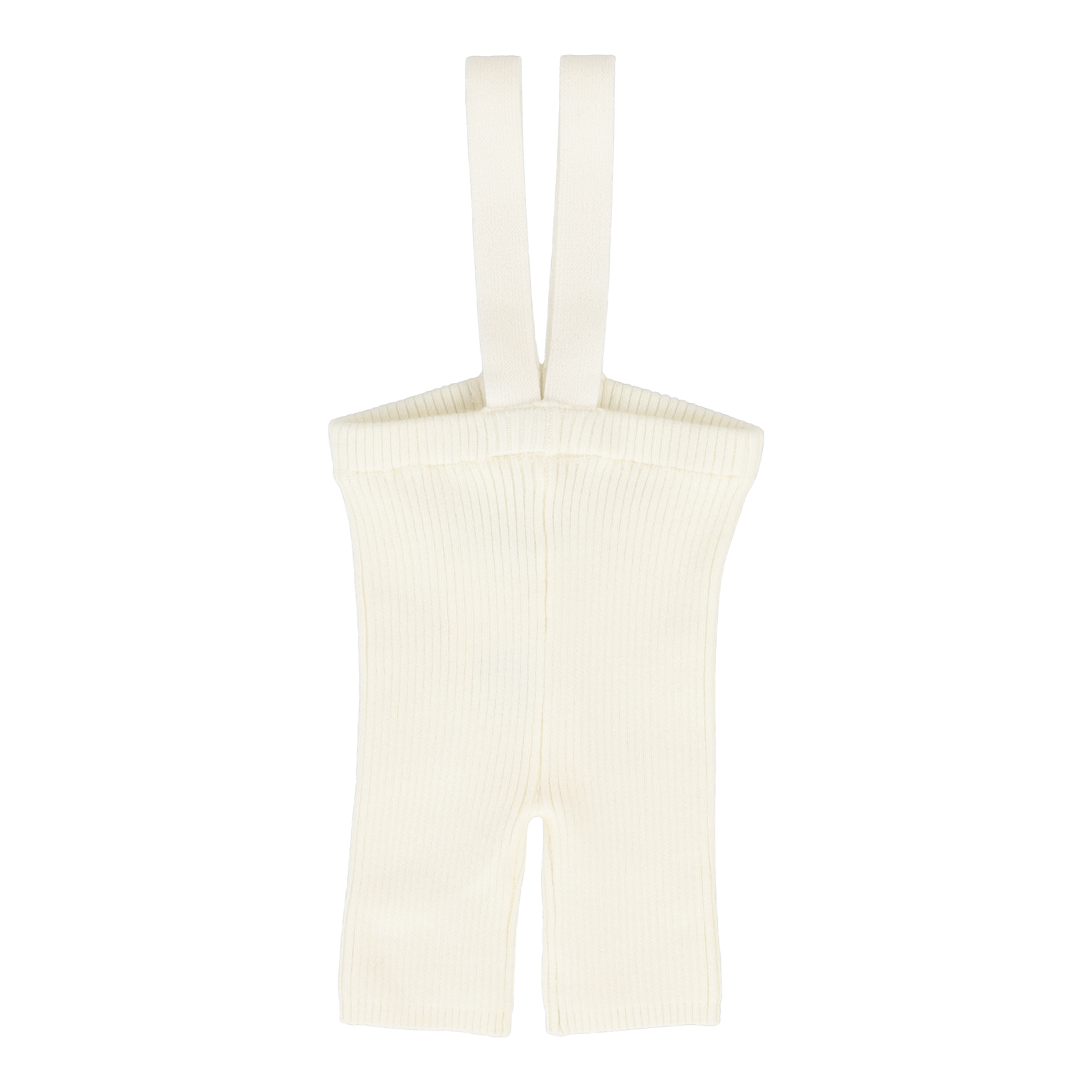 Knit Suspender Shorts - Ivory