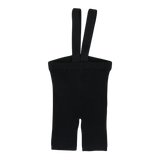 Knit Suspender Shorts - Black