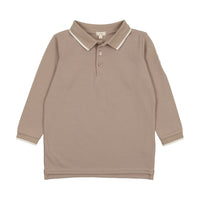 SOLID LONG SLEEVE POLO