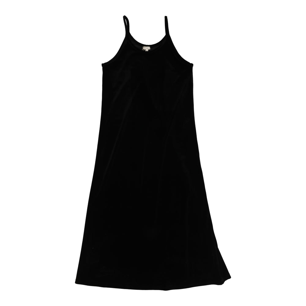 Velour Slip Maxi-Black