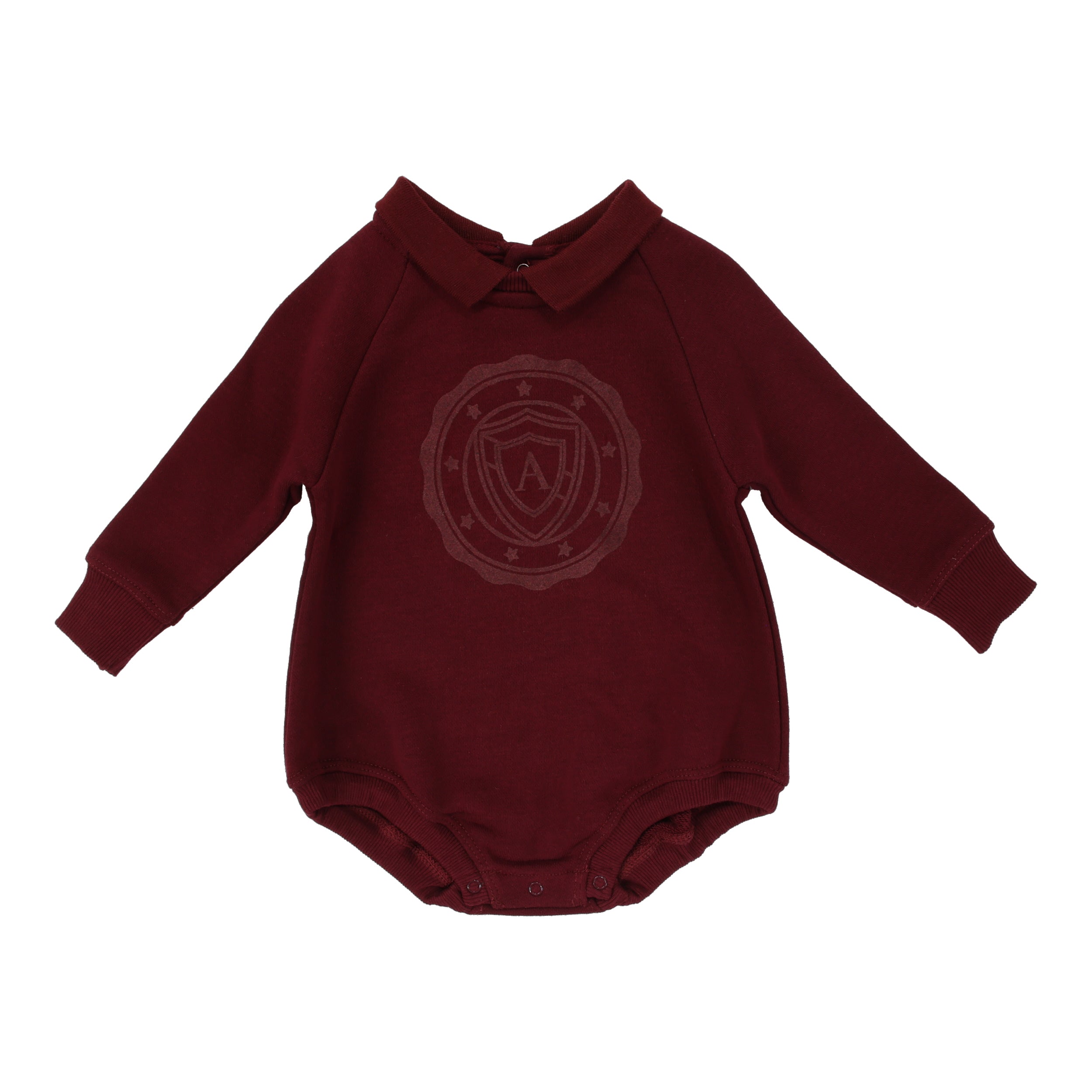 Lil Legs Logo Collar Romper - Burgundy Lil Legs Logo Collar Romper - Burgundy