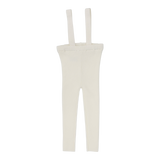 Knit Suspender Leggings - Cream