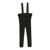 Knit Suspender Leggings - Black
