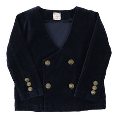 Velvet Blazer - Navy