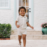 Textured Stripe Knit Set-Shrub Green