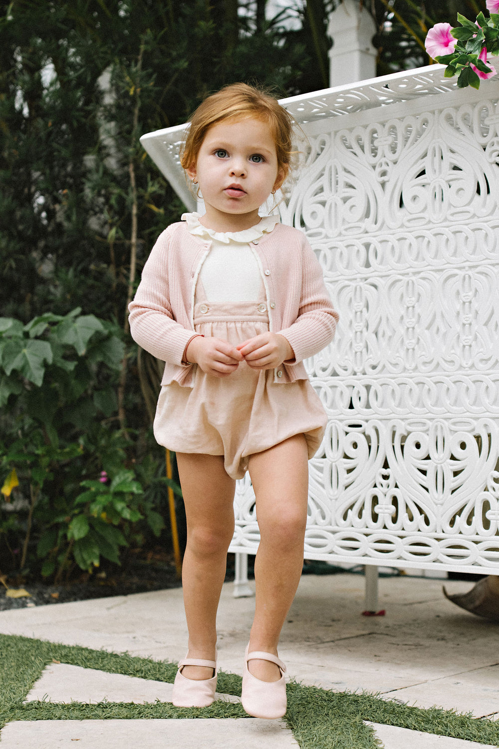 Linen Suspender Bloomers-Bud Pink