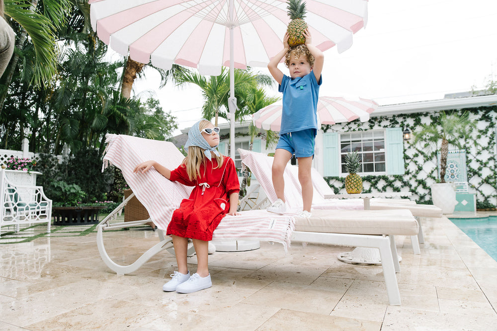 Boating Crew Boys Shorts-Fresh Blue