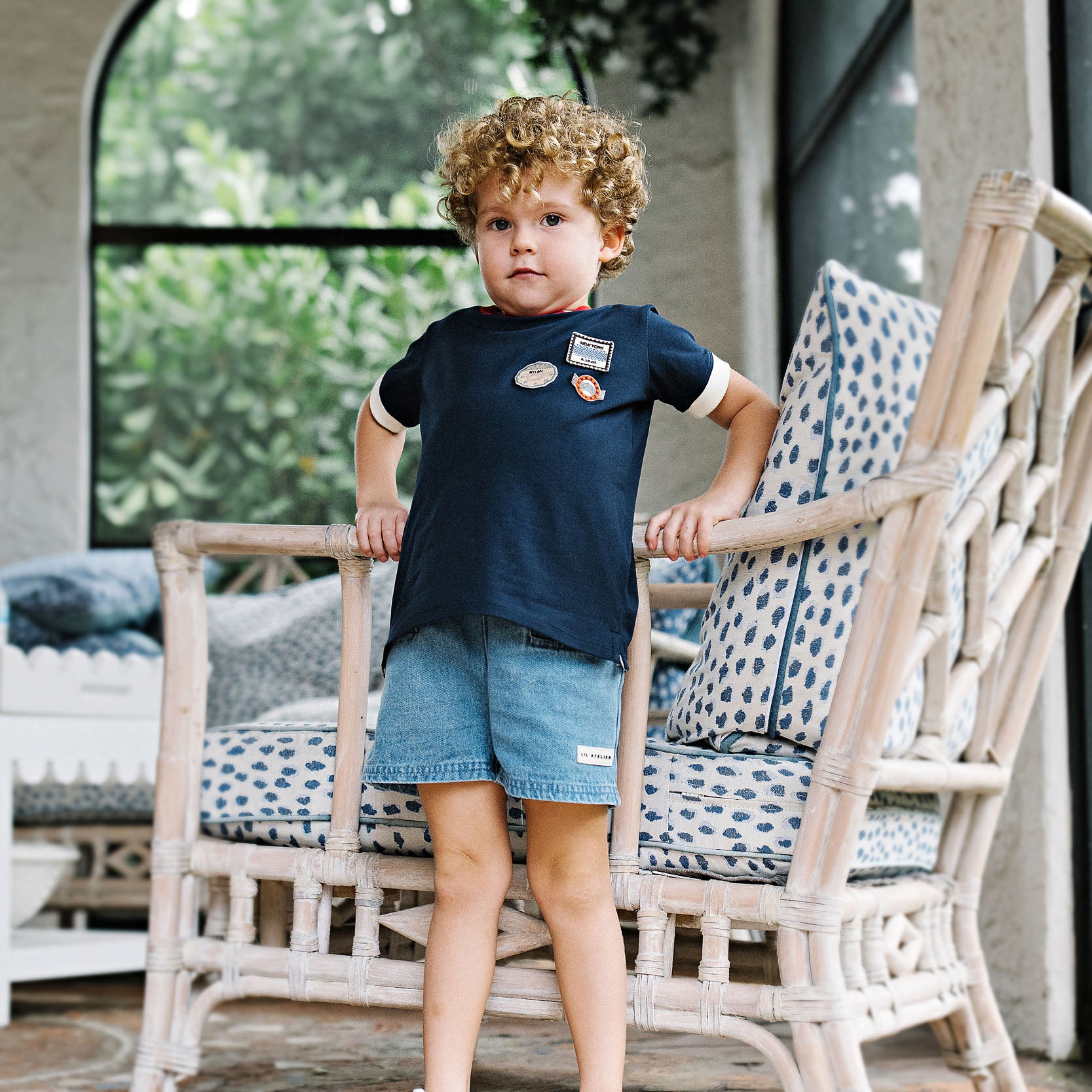 lil legs patch dress short sleeve Lil Legs Patch Dress Short Sleeve