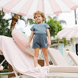 Dainty Denim Tee SS-Blue